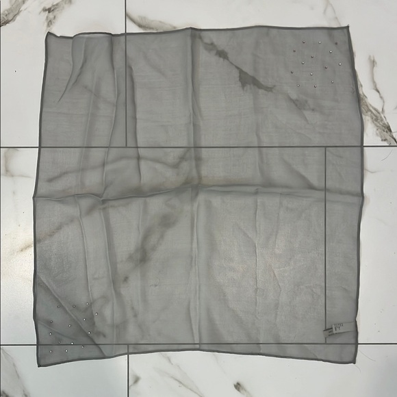 Summer Tompkins Accessories - Gray Sheer Silk with pink rinestone Accents